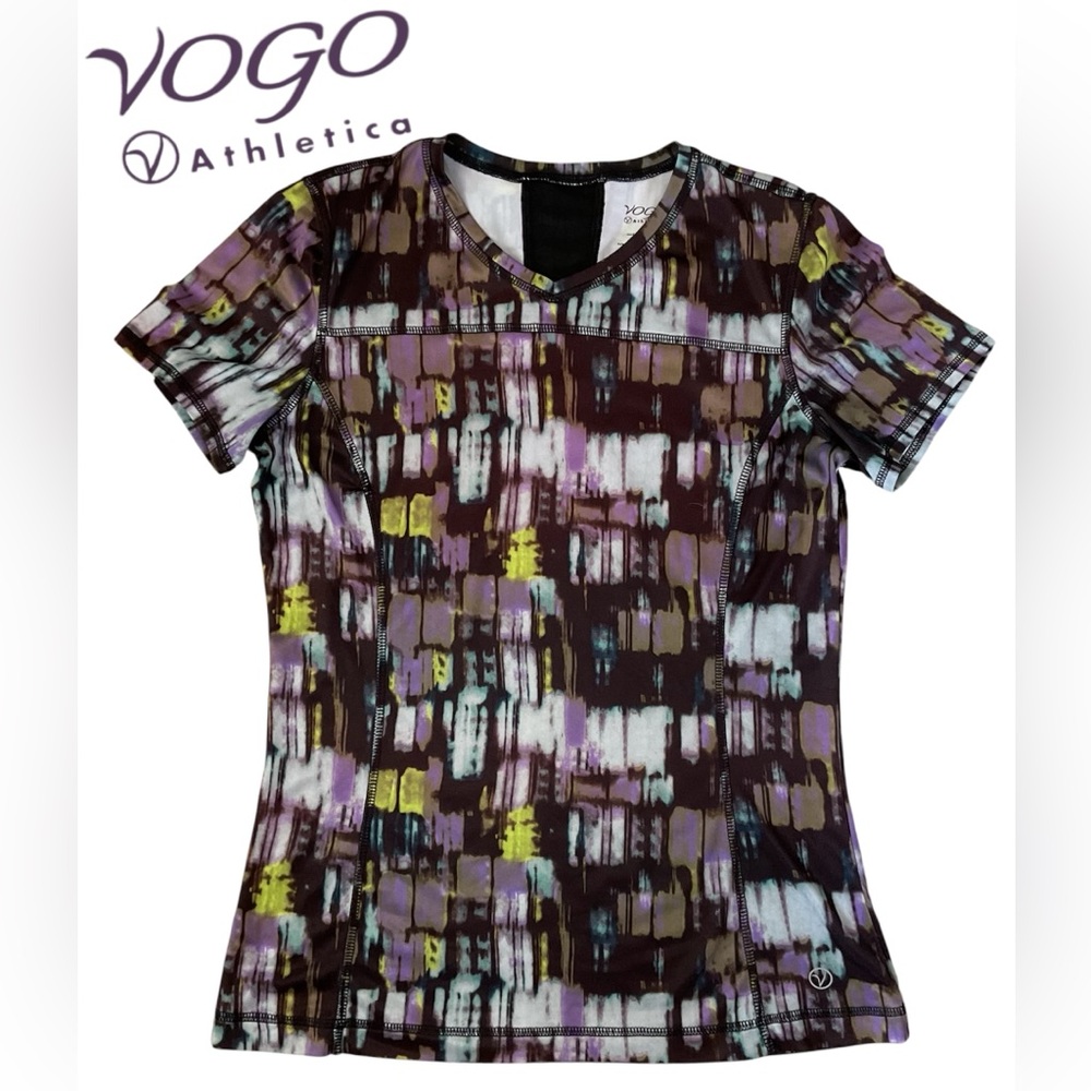 VOGO💜Athletica Women's Multicolor Short Sleeve Top